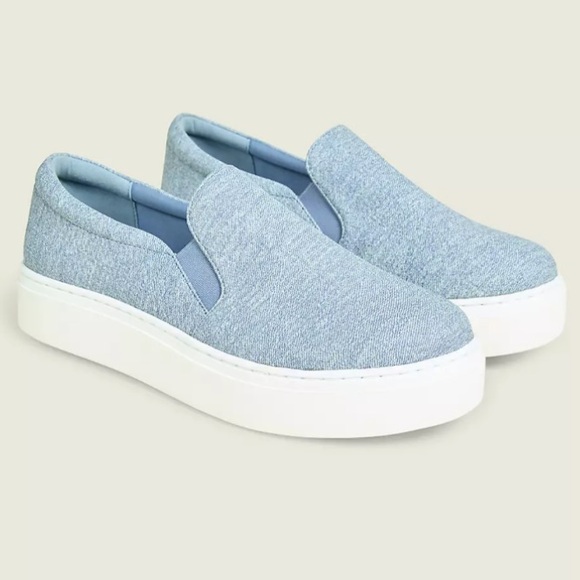 Lane Bryant 11W Comfort Slip On Sneaker NWT, Denim Platform - Picture 10 of 10